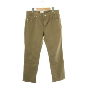 DENIM パンツ テーパード ジッパーフライ 大きいサイズ コットン 46 カーキ /NR