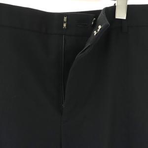 23区 20AW パンツ ストレート ジッパーフライ 大きいサイズ ウール混 46 紺 /NR