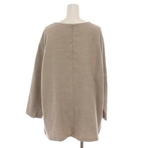 23区 ダブルクロスブラウス プルオーバー カットソー 長袖 大きいサイズ 46 グレージュ BLWWKW0408