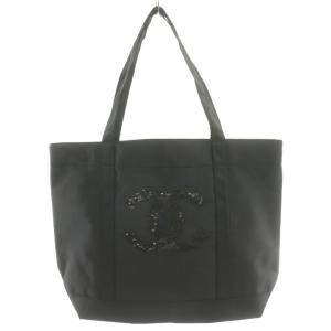 ノベルティ ココマーク トートバッグ ハンドバッグ ショルダーバッグ ロゴ スパンコール 黒 ブラック