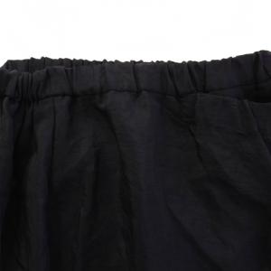 Tao AD1990 ワイドパンツ イージー レイヤード ウエストゴム 無地 ワンカラー 黒 ブラック /BB