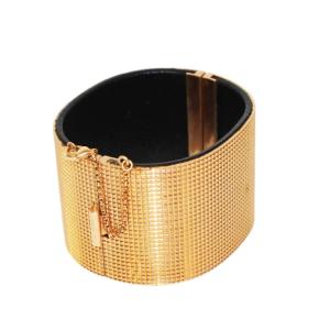 マンシェット ブレスレット バングル ゴールドカラー