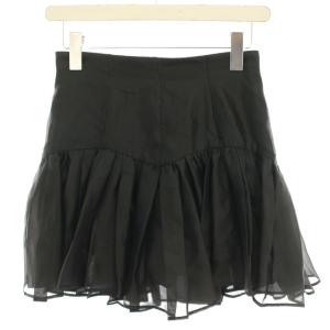 24AW オーガンフリルショーパン キュロット ギャザー 0 黒 ブラック SWFP244211 /HN