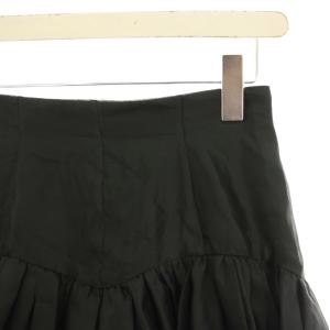 SNIDEL 24AW オーガンフリルショーパン キュロット ギャザー 0 黒 ブラック SWFP244211 /HN