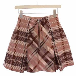 SNIDEL 24AW ロービングチェックミニスカート 0 ピンク SWFS244086 /BM JS