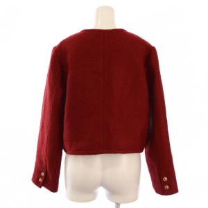 SNIDEL 23AW ツイードジャケット ノーカラージャケット F 赤 SWFJ235035 /BM JS