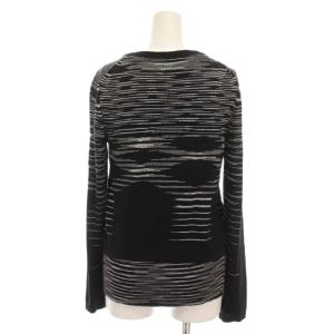 MISSONI アンサンブル ニット 長袖 カーディガン ノースリーブ カットソー ボーダー 総柄 黒 ブラック 白 /YM