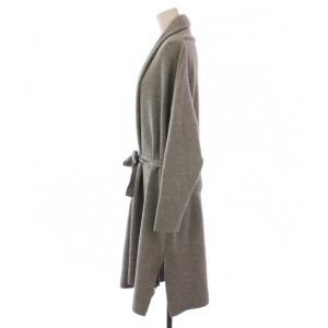 DANAPARIS ガウンコート ロング ウエストベルト ウール 9 グレー /BM
