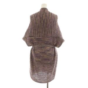 MISSONI ニットワンピース Vネック ベルト付き ウール 紫 パープル マルチカラー 165400 /RR