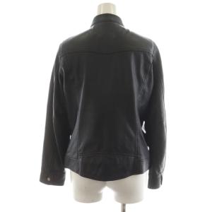 JOURNAL STANDARD ライダースジャケット シングル レザージャケット 革ジャン ラムレザー 羊革 ジップアップ M 黒 ブラック