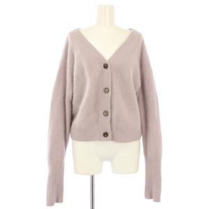 23AW fluffyファーカーディガン ニット 長袖 ラベンダー 23080900366030 /TK