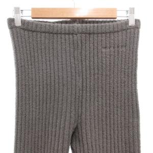 gelato pique パウダーロゴJQDレッグウォーマーレギンス イージー ルームウエア ロゴ刺繍 F グレー 白 ホワイト