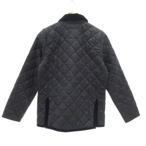 LAVENHAM キルティングジャケット 中綿 衿コーデュロイ 38 黒 ブラック /UO