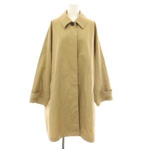 24AW ハイカウントワイドステンカラーコート アウター ミドル 麻 リネン混 ベージュ 24020400702010