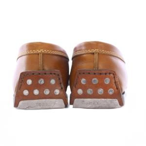 TOD'S ドライビングシューズ ローファー スクエアトゥ レザー 35.5 茶 ブラウン /BB