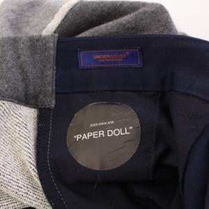 UNDERCOVER PAPER DOLL期 スラックス ジップフライ スウェット 2 ネイビー グレー UCQ4509