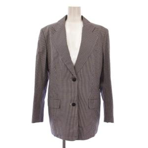 SPORTS テーラードジャケット 背抜き シングル 2B チェック柄 M ネイビー ホワイト /BM