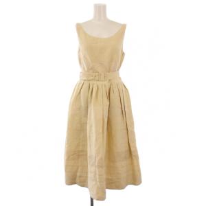 BELTED SUNDRESS フレアワンピース リネン