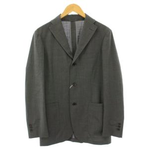 テーラードジャケット ブレザー アウター シングル ウール混 46 グレー タグ付き /BB