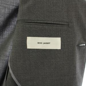 RING JACKET RINGJACKET リングジャケット テーラードジャケット ブレザー アウター シングル ウール混 46 グレー タグ付き /BB
