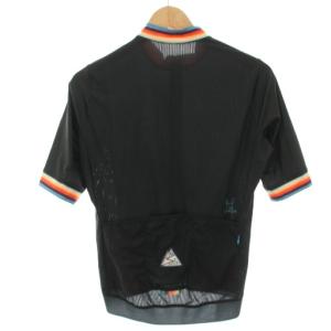 PAUL SMITH サイクリングジャージ シャツ ジップアップ 半袖 メッシュ切替 M 黒 ブラック PF-4B-83067