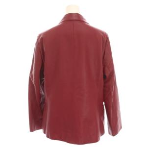 Leilian レザージャケット 羊革 革ジャン ジップアップ アウター 9 ボルドー AV-0403194 /YM