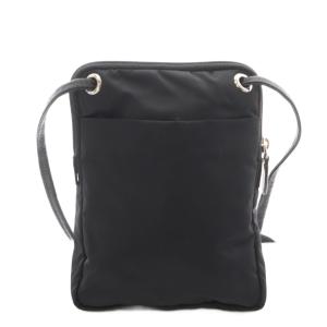 Salvatore Ferragamo ショルダーバッグ 切替 ナイロン オーストリッチレザー 黒 ブラック /AN6 OH