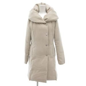 ダウンコート ボリュームカラー ミドル ハーフ 36 ベージュ系 /UO