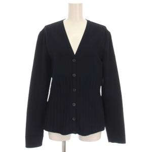 カーディガン ニット Vネック 長袖 M 紺 ネイビー /YM