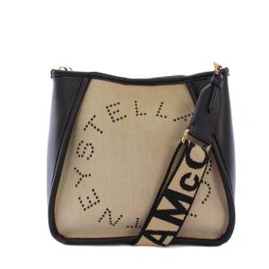 サークルロゴ ショルダーバッグ ブラック ベージュ