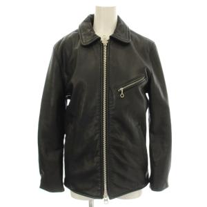 シングル ライダースジャケット 36 ブラック