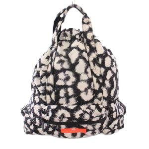 Gym Sack ジムサック リュックサック デイパック 総柄 黒 ブラック 白 ホワイト DW9307