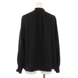 UNITED TOKYO UNITEDTOKYO シャツ ブラウス 長袖 バンドカラー バイカラー ストレッチ F ベージュ 黒 ブラック /BB