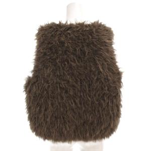 GALLARDAGALANTE NAVY 24AW フェイクファーベスト クロップド丈 F 茶 ブラウン GGZ1042107A0004