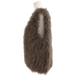 GALLARDAGALANTE NAVY 24AW フェイクファーベスト クロップド丈 F 茶 ブラウン GGZ1042107A0004