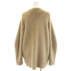 GALLARDAGALANTE NAVY 23AW フェザーヤーンカーディガン 厚手 F ベージュ GGZ1032205A0016 /AN28