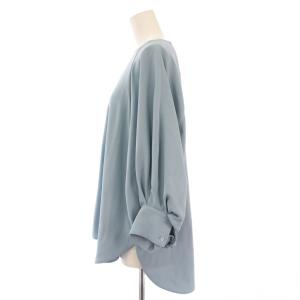 ADORE シャツ ブラウス 長袖 クルーネック ストレッチ 無地 38 水色 ライトブルー /BB