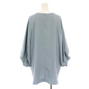 ADORE シャツ ブラウス 長袖 クルーネック ストレッチ 無地 38 水色 ライトブルー /BB