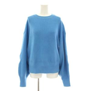 ケープリンニット セーター クルーネック 長袖 FO 青 ブルー 22AMSNI10 /YT