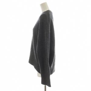 GALERIE VIE 23AW ファインウール クルーネックプルオーバー ニット セーター 長袖 S グレー 23-02-34-02302