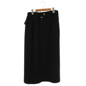 ダブルクロスドロストスカートエクリュ ロング セミフレア 1 黒 /NR