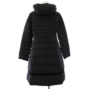 TOCCA ベルベットフーディダウンコート アウター ロング丈 ジップアップ ベロア 切替 2 黒 ブラック CMTOHW0500