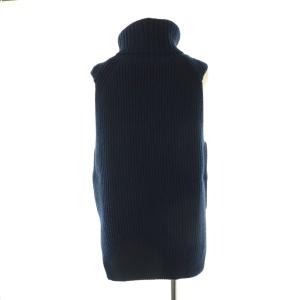 Deuxieme Classe ニット セーター ノースリーブ カシミヤ混 ネイビー /ES