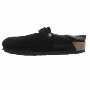 BIRKENSTOCK トキオ TOKIO レギュラー クロッグサンダル スエードレザー 本革 24.5cm 黒 ブラック バックル