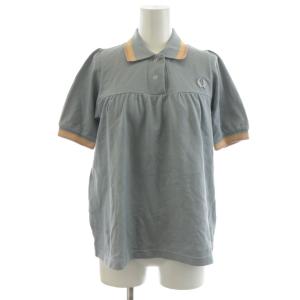 Jessica Ogden ポロシャツ 半袖 ロゴ ワッペン UK8 グレー /AN34