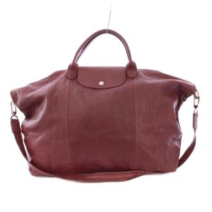 Le Pliage ルプリアージュ 2WAY ボストンバッグ ハンドバッグ ショルダーバッグ レザー ロゴ