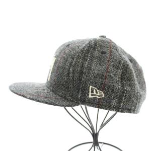 NEW ERA STUSSY HARRIS TWEED 59FIFTY キャップ 野球帽 帽子 チェック柄 ロゴ刺繍 ウール