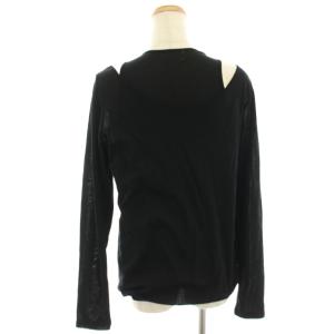 upper hights 25SS TANK AND B/N PO カットソー Tシャツ レイヤード風 長袖 1 黒 ブラック 251CW0402BLK