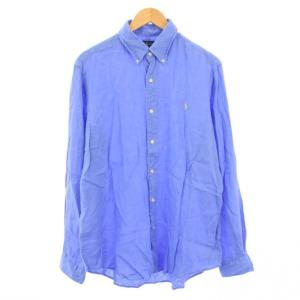 CLASSIC FIT ボタンダウンシャツ カジュアル 長袖 レギュラーカラー ロゴ 刺繍 ワンポイント