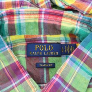 POLO RALPH LAUREN CLASSIC FIT カジュアルシャツ 長袖 レギュラーカラー チェック柄 L マルチカラー /BB
